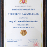 Simbolinio garbės tbilisiečio pažymėjimas