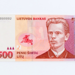 Giedrius Jonaitis, 500 litų banknotas, 2000. 13,5 x 6,5 cm