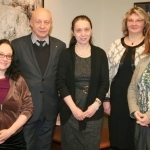 Susitikimo akimirka. Iš kairės: Roberta Newman, prof. dr. Renaldas Gudauskas, Lyudmila Sholokhova, dr. Nijolė Bliūdžiuvienė ir Sandra Leknickienė